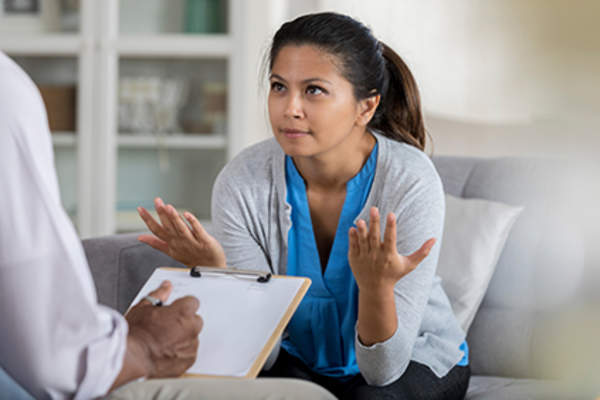 Patient frustrated with her doctor.