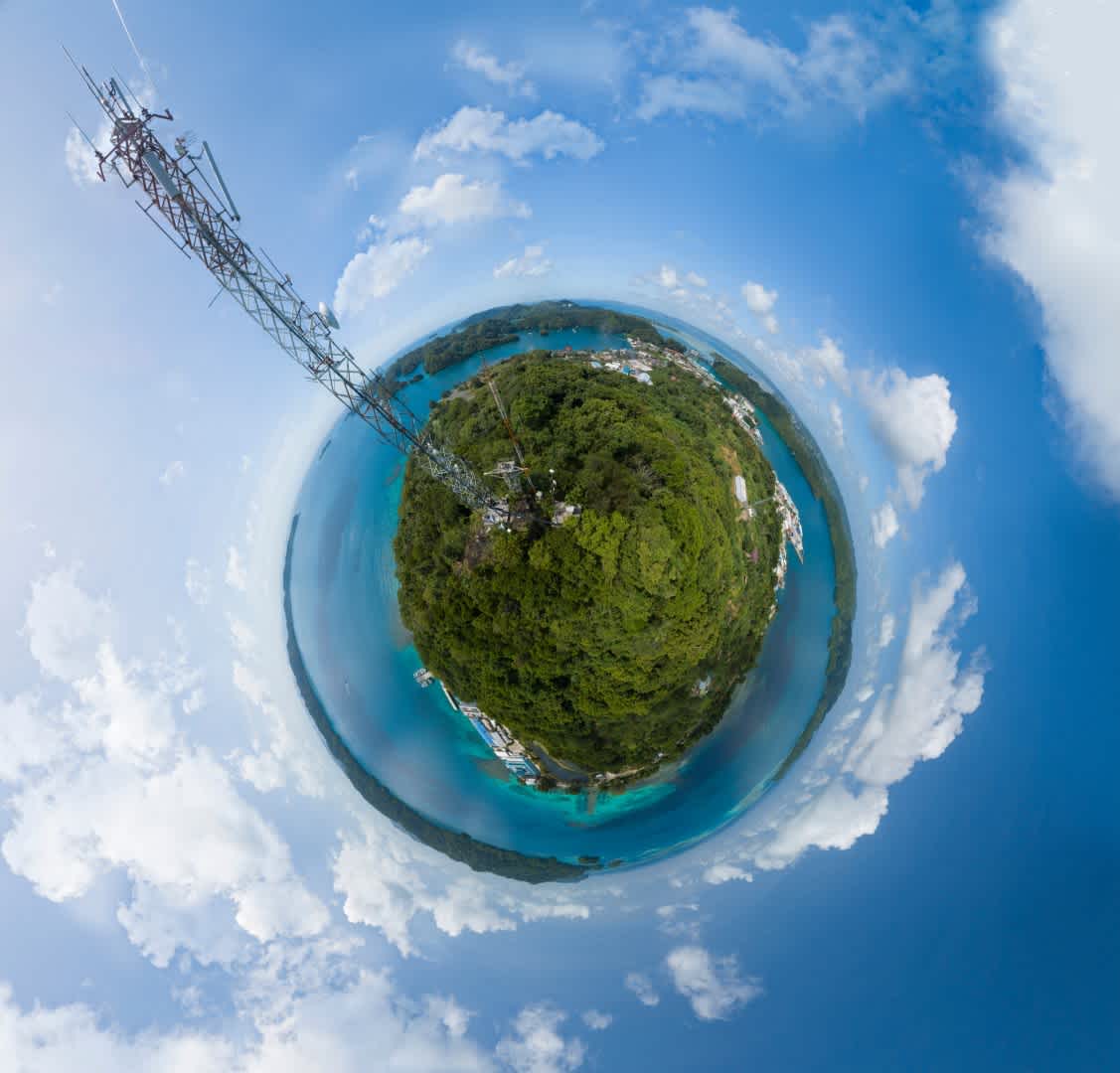 Little Planet view of a Cell Tower