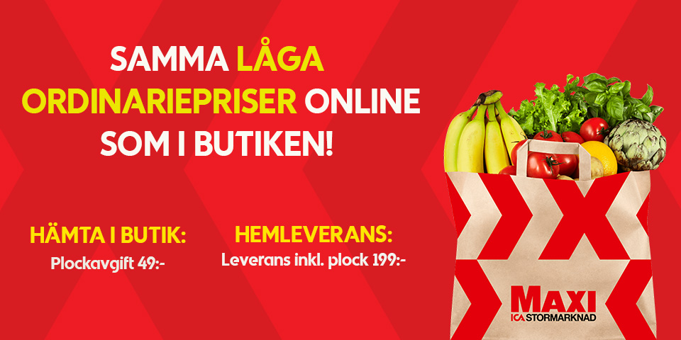 Samma låga ordinariepris online som i butiken