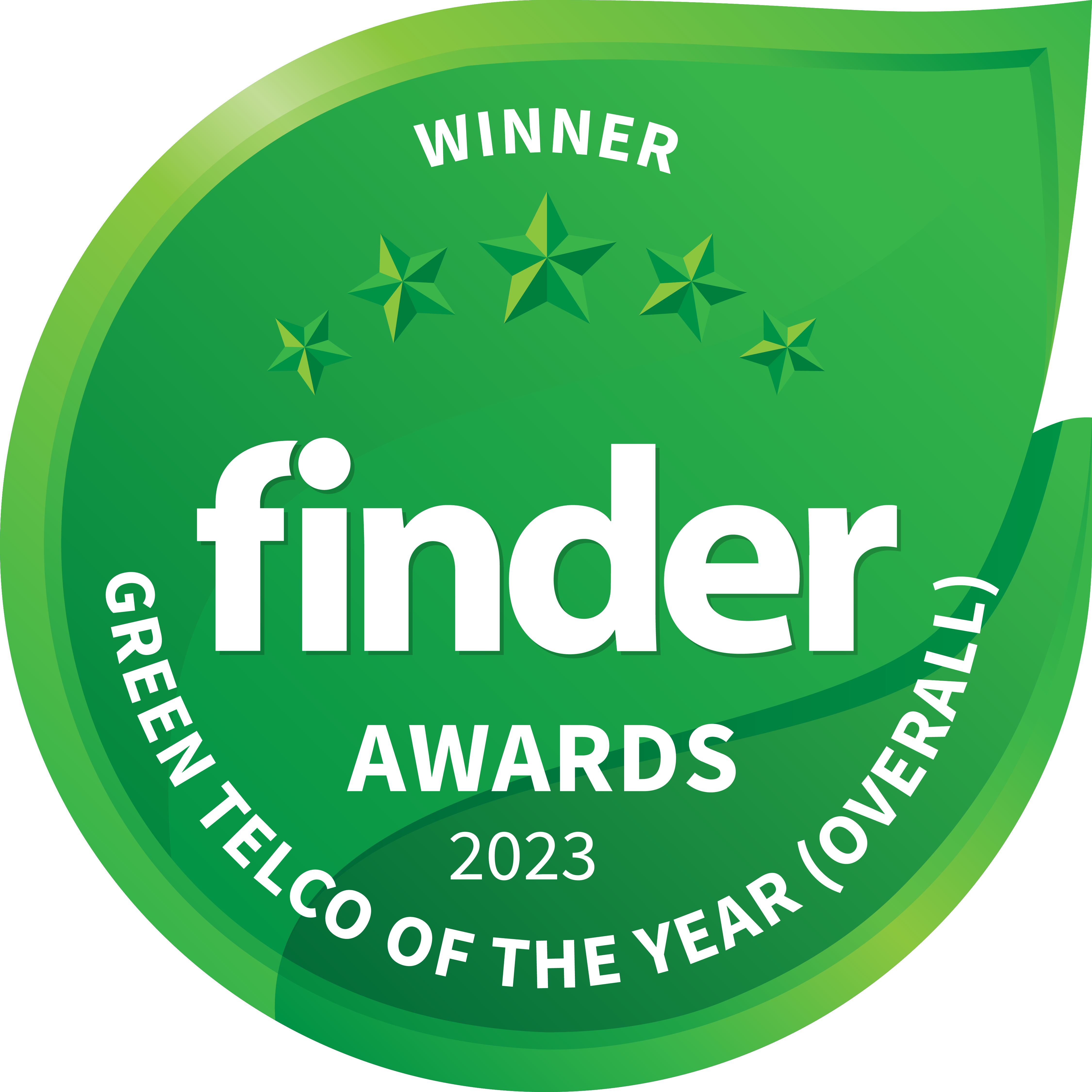 Finder Green Telco of the Year for 2023 award