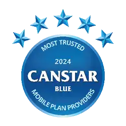 Canstar Blue most trusted mobile plan provider 2024 award winner