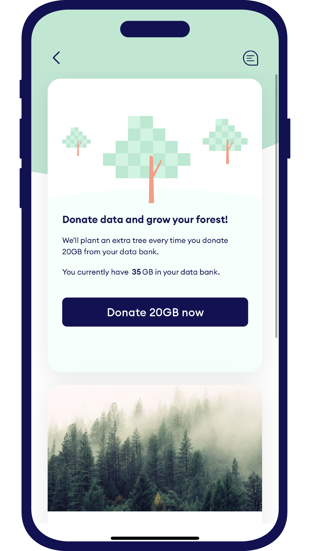 Donate data to plant extra trees