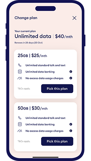 App Screens Change Plan