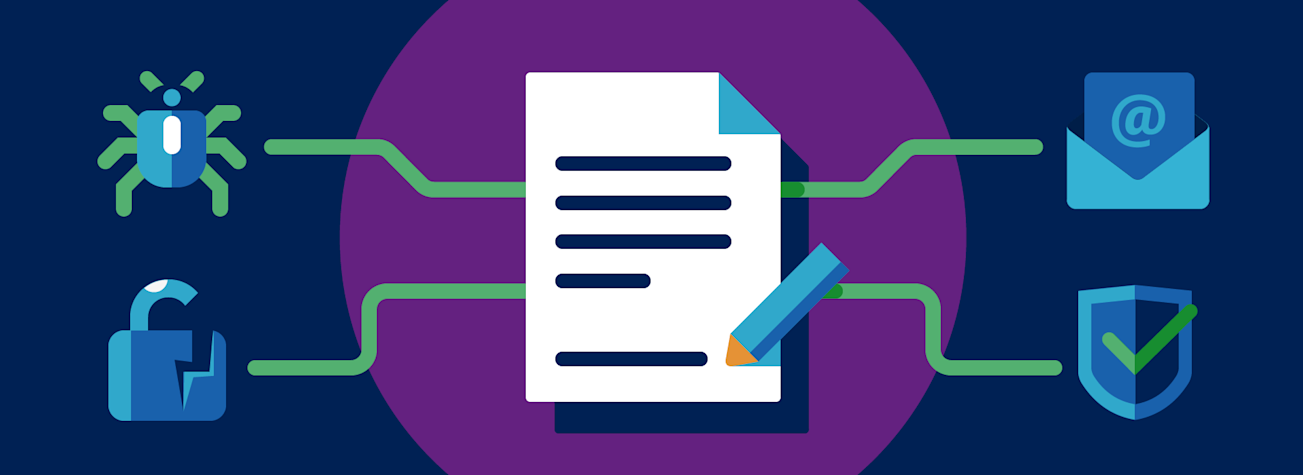 Illustratie die de internetstandaard security.txt symboliseert