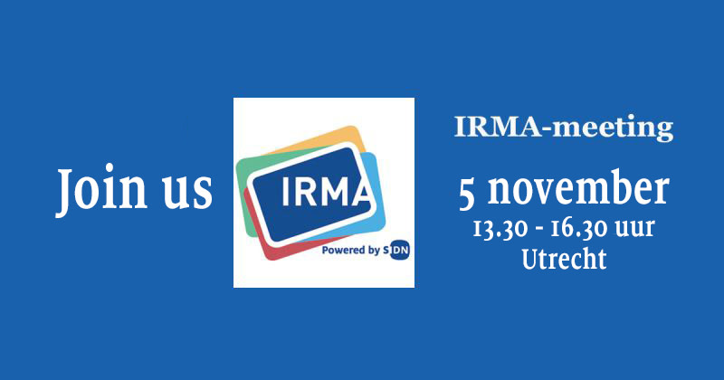 Join us IRM-meeting op 5 november van 13.30  tot 16.30 uur Utrecht