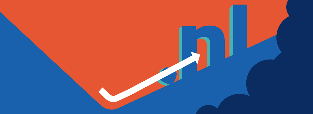 Illustration of '.nl' on an upward trend