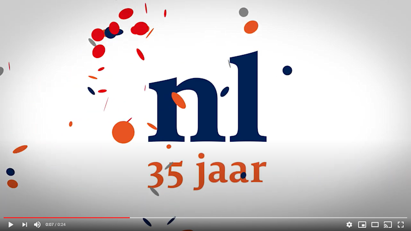 Screenshot van een animatie ter gelegenheid van 35 jaar .nl