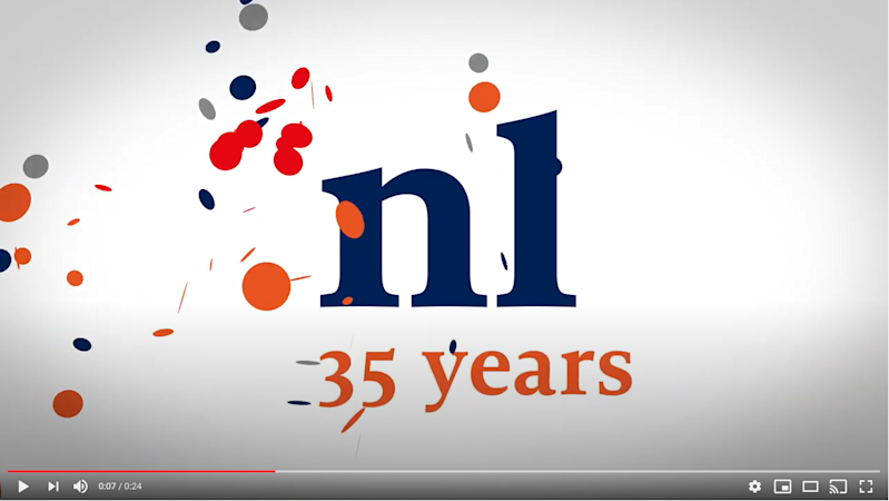 Screenshot of an animation on the occasion of 35 years of .nl