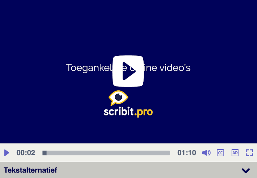 Screenshot van Scribit videoplayer