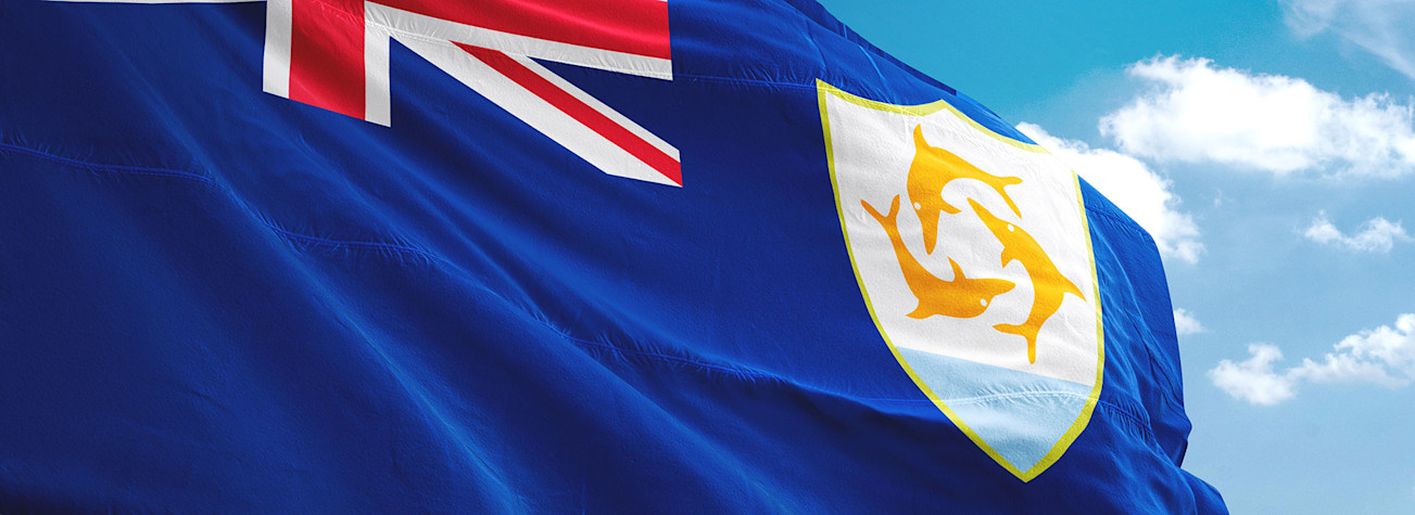 Wapperende vlag van Anguilla