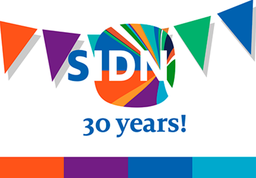 SIDN 30 years! Logo and colored flags