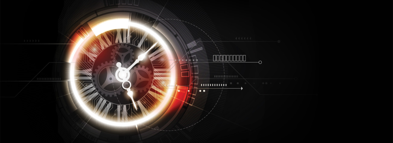 abstract futuristic technology background with clock concept