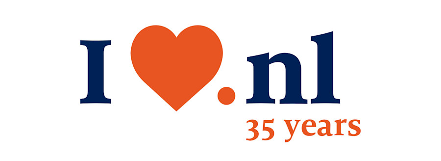 Anniversary logo on the occasion of the 35th anniversary of the .nl domain