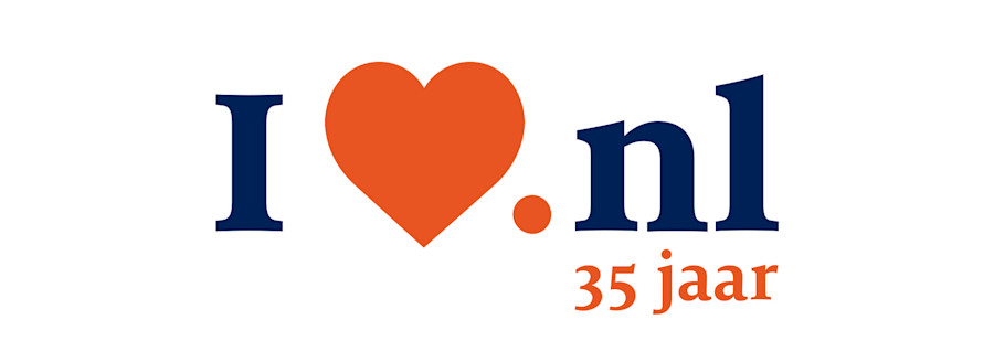 Jubileumlogo ter gelegenheid van het 35-jarig bestaan van het .nl-domein