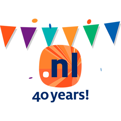 40 years .nl with coloured flags