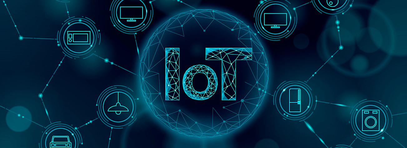 De afkorting IoT (Internet of Things) in een digitale omgeving