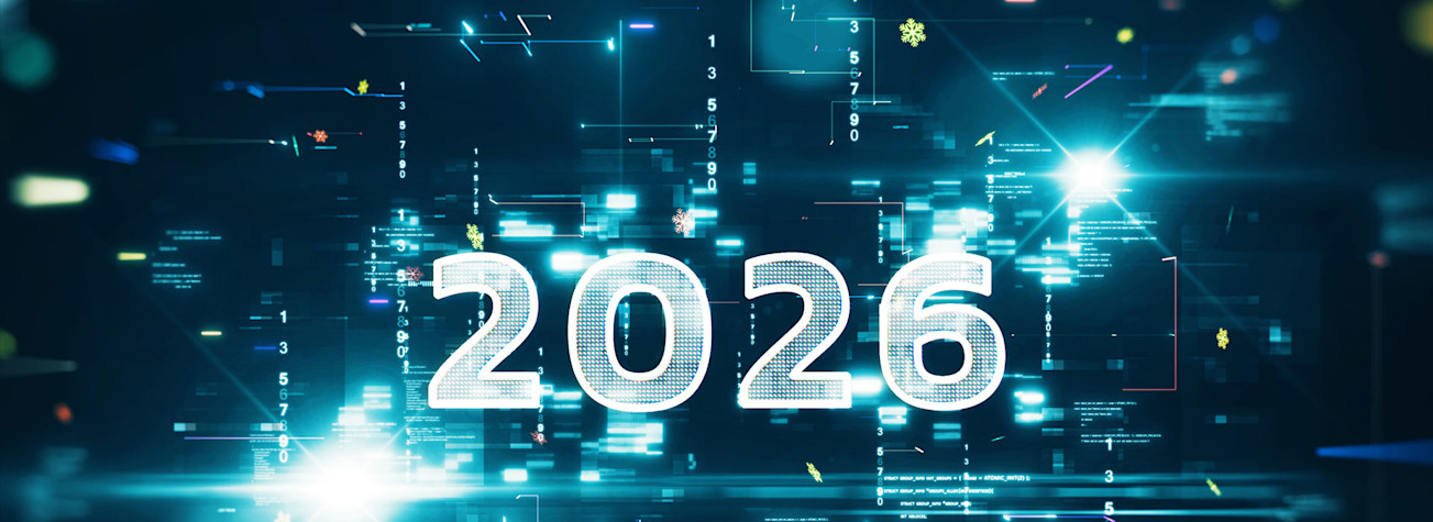 Gloeiende futuristische cijfers 2026