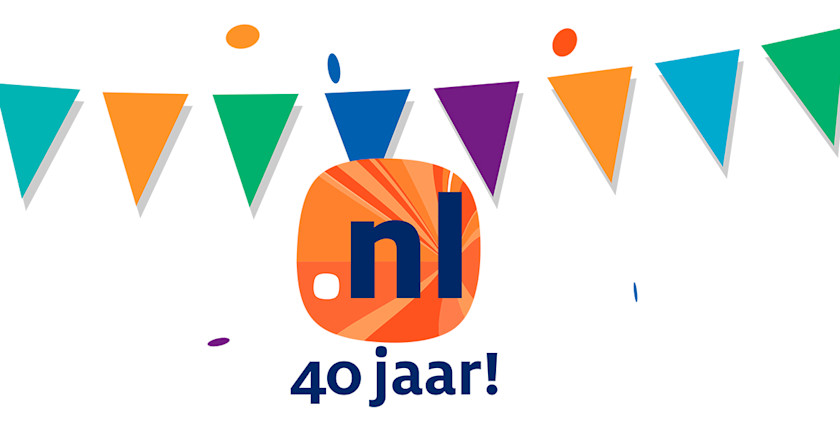 .nl-logo met vlaggetjes - 40 jaar .nl