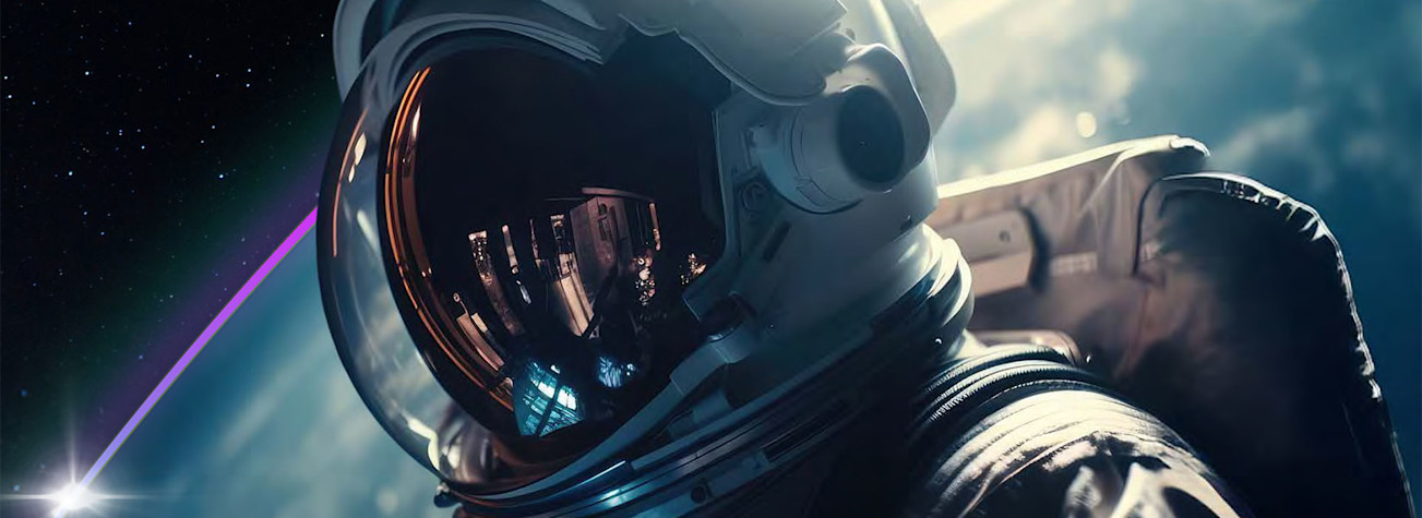 Astronaut in de ruimte