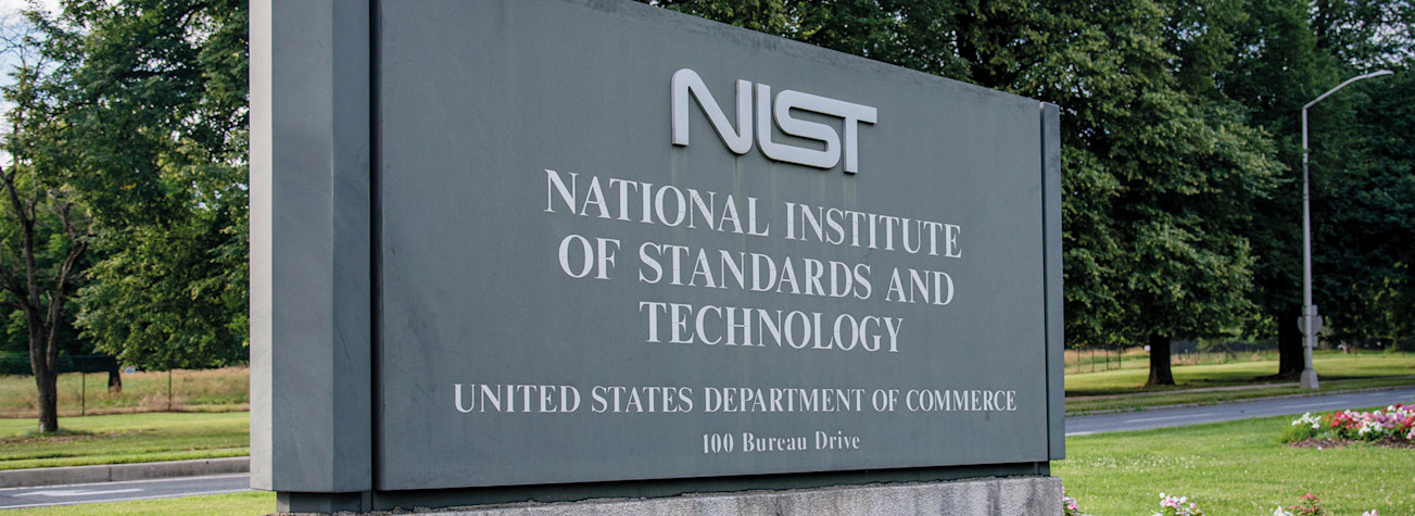 NIST-ingangsbord op de Gaithersburg-campus in Maryland (VS)