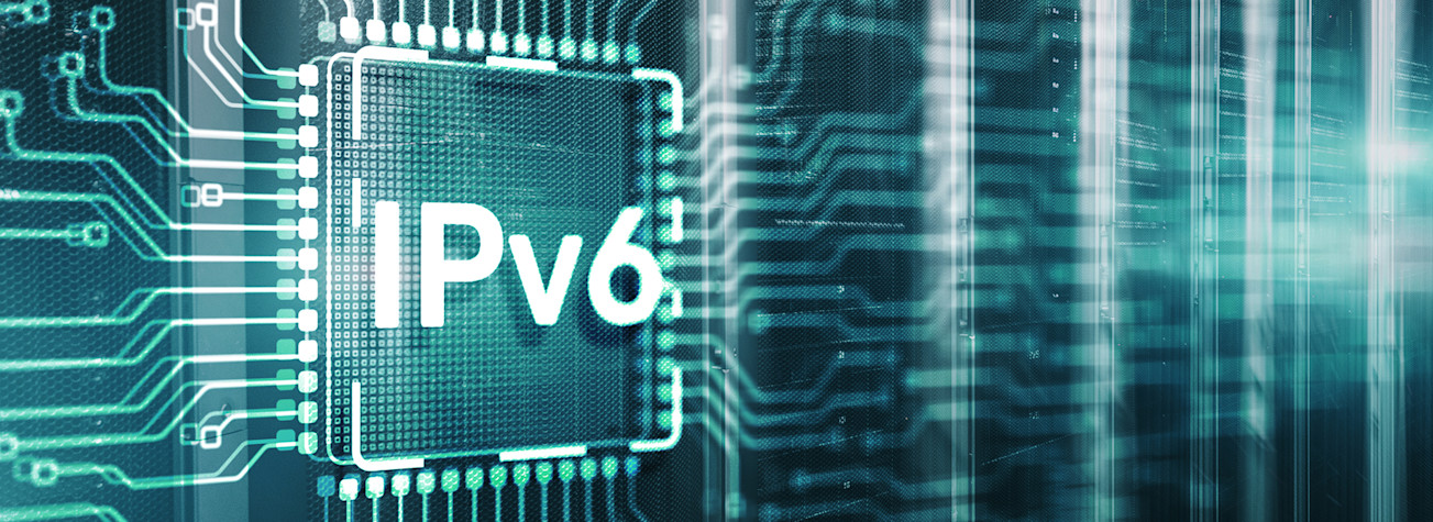 Visualisatie van een IPv6-concept