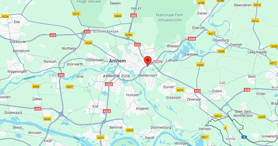 Google Maps SIDN-locatie