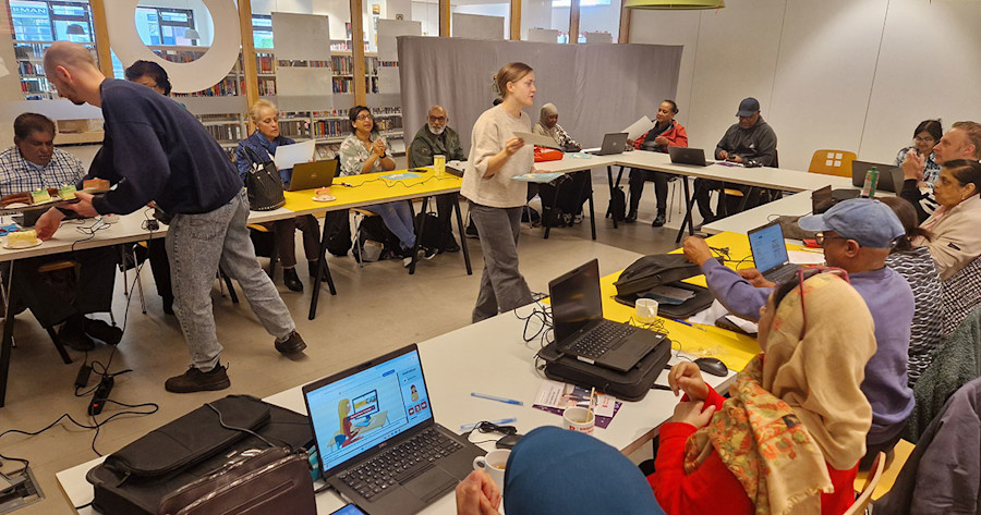 Deelnemers aan de lessen in het kader van het project Verantwoord Internet in de Stad