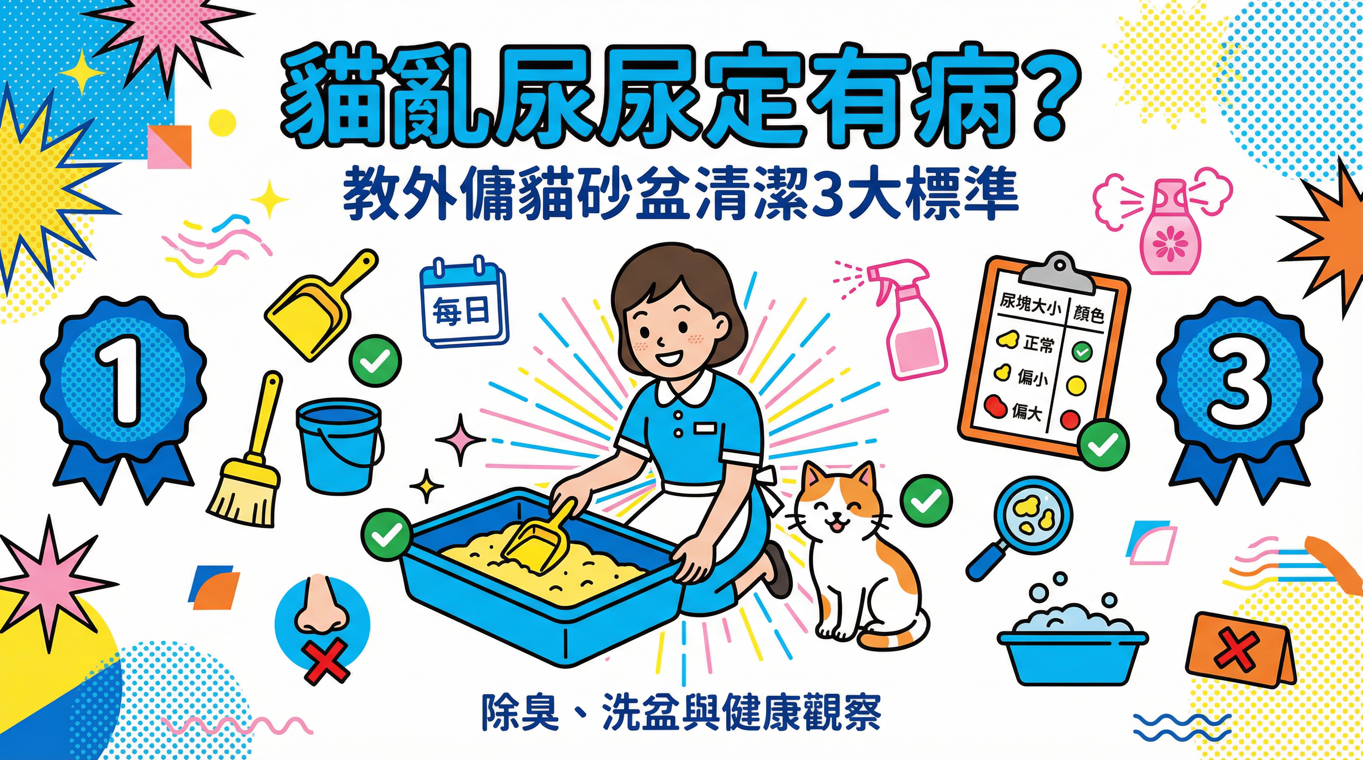 貓亂尿尿定有病？教外傭貓砂盆清潔3大標準：除臭、洗盆與健康觀察