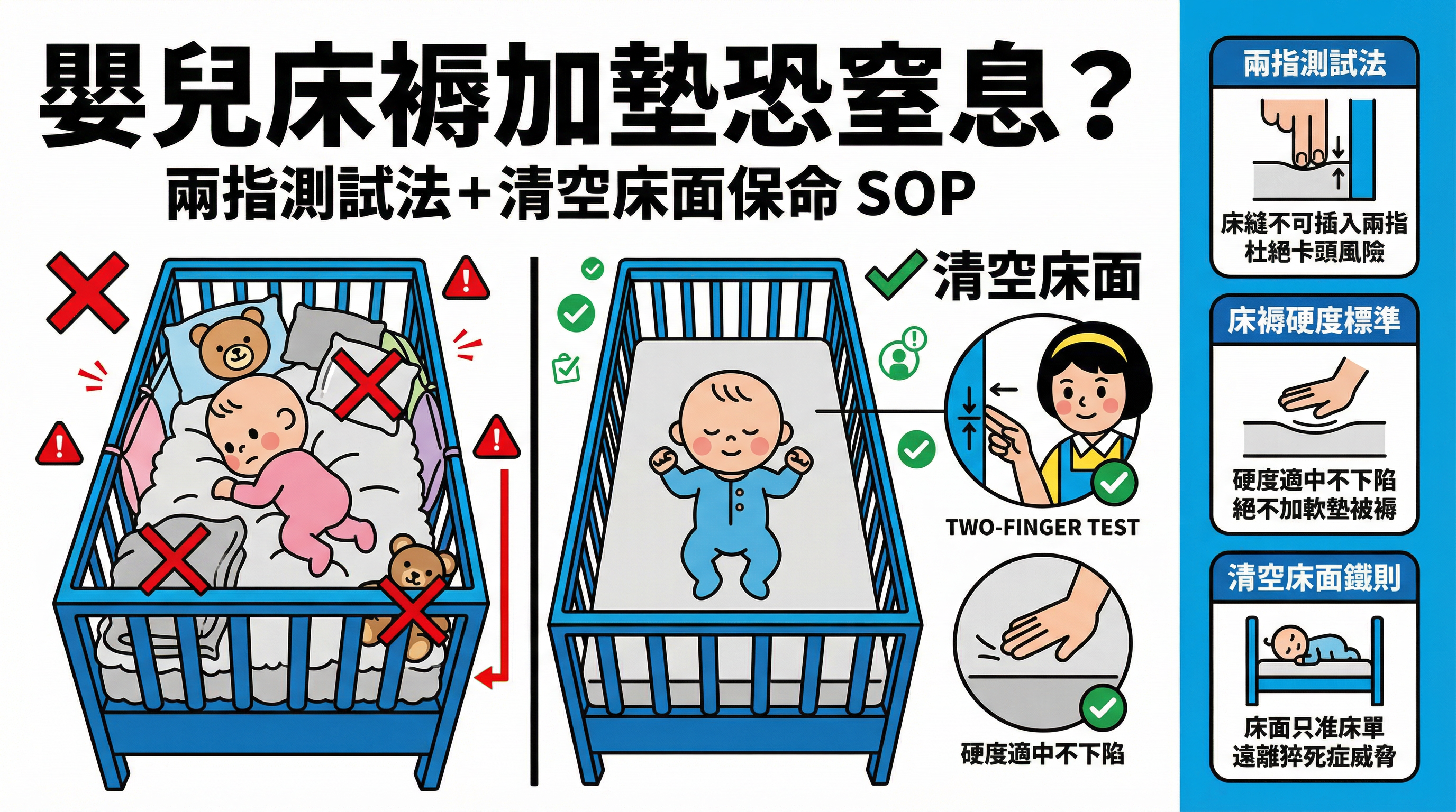 嬰兒床褥加墊恐窒息?教外傭「兩指測試法」與清空嬰兒床保命 SOP