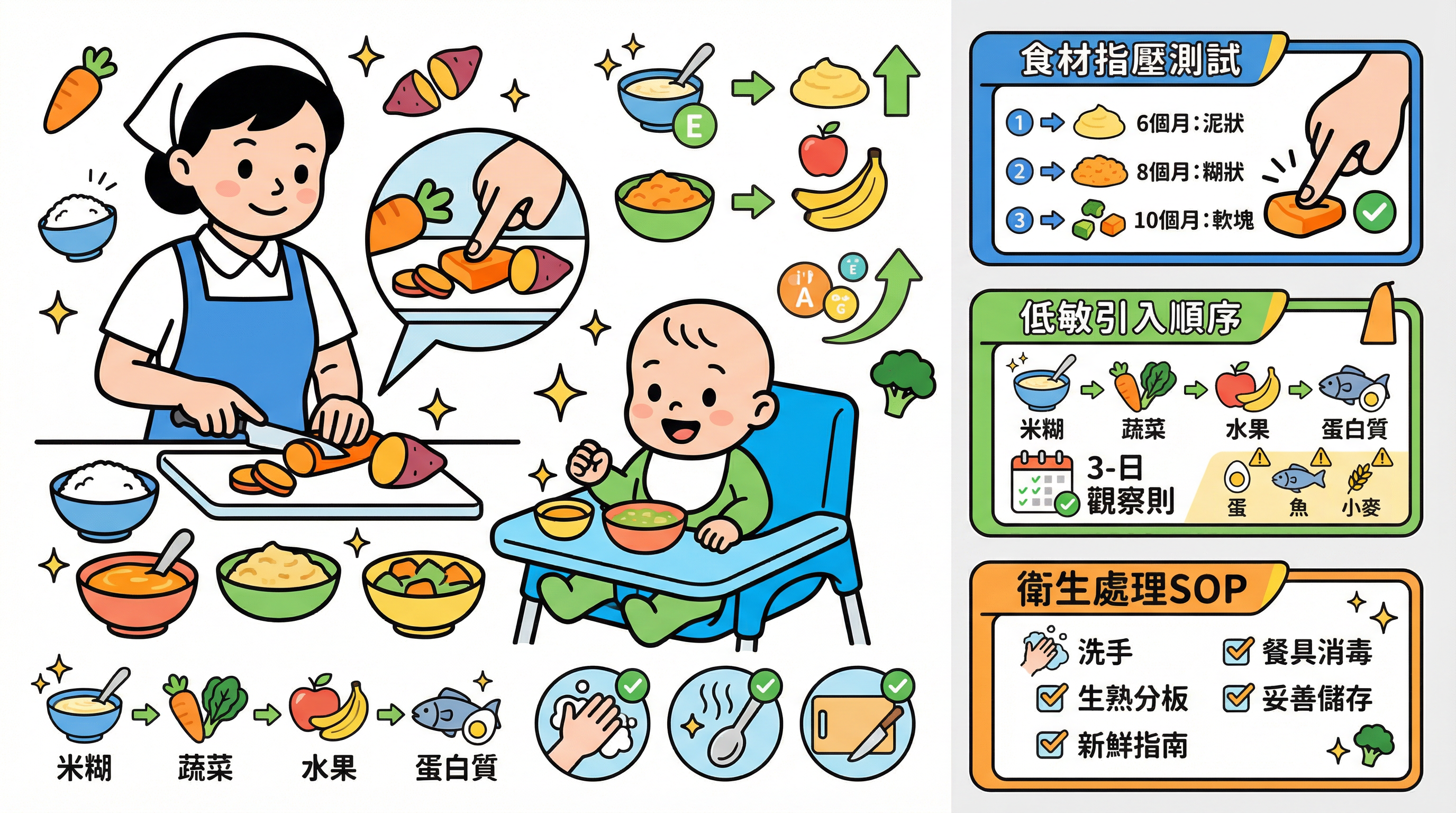 嬰兒輔食加固全攻略：教外傭食材指壓測試、低敏引入與衛生處理 SOP