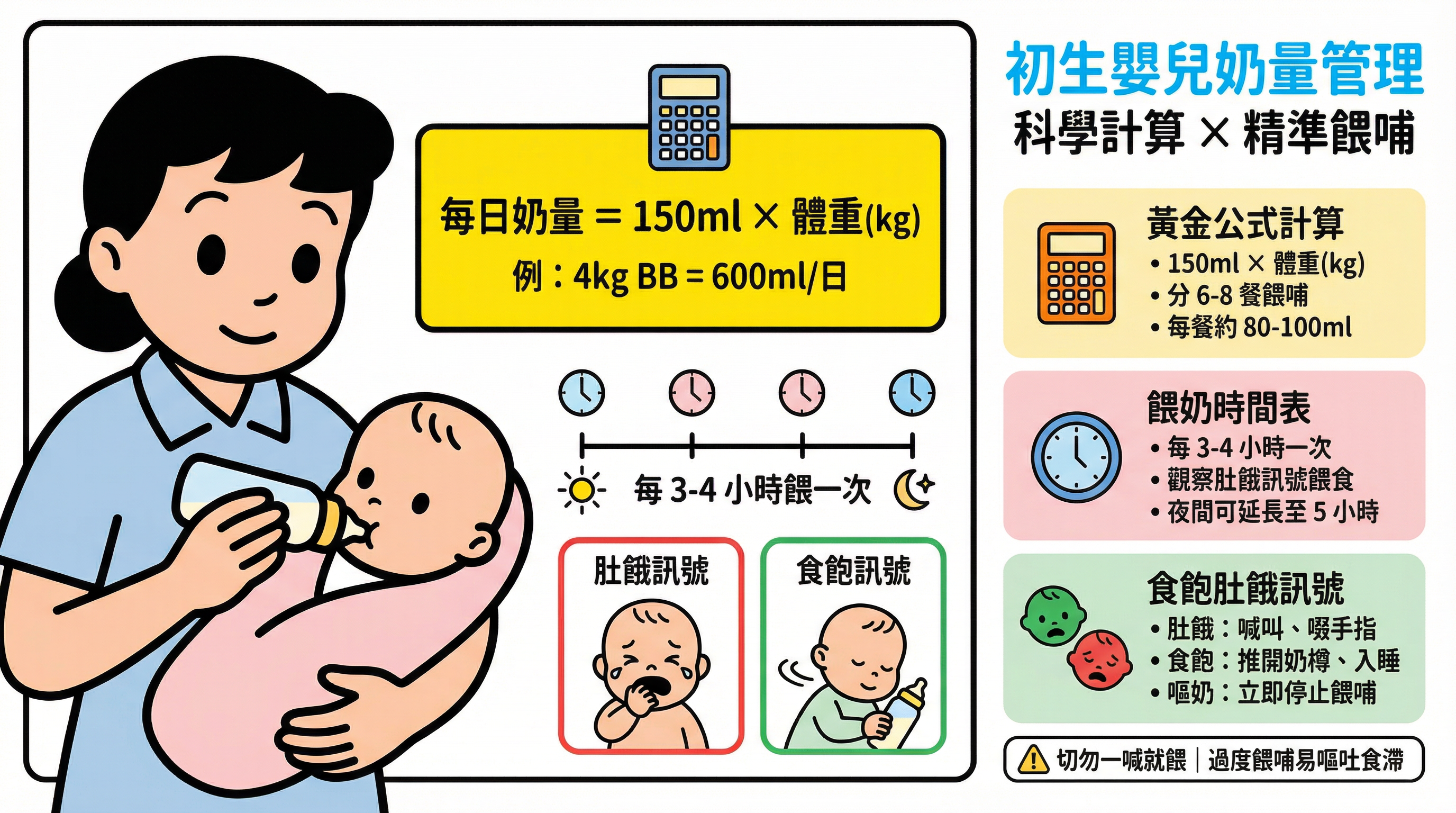 初生嬰兒奶量點計才科學？教外傭按體重公式與餵奶時間表防嘔奶