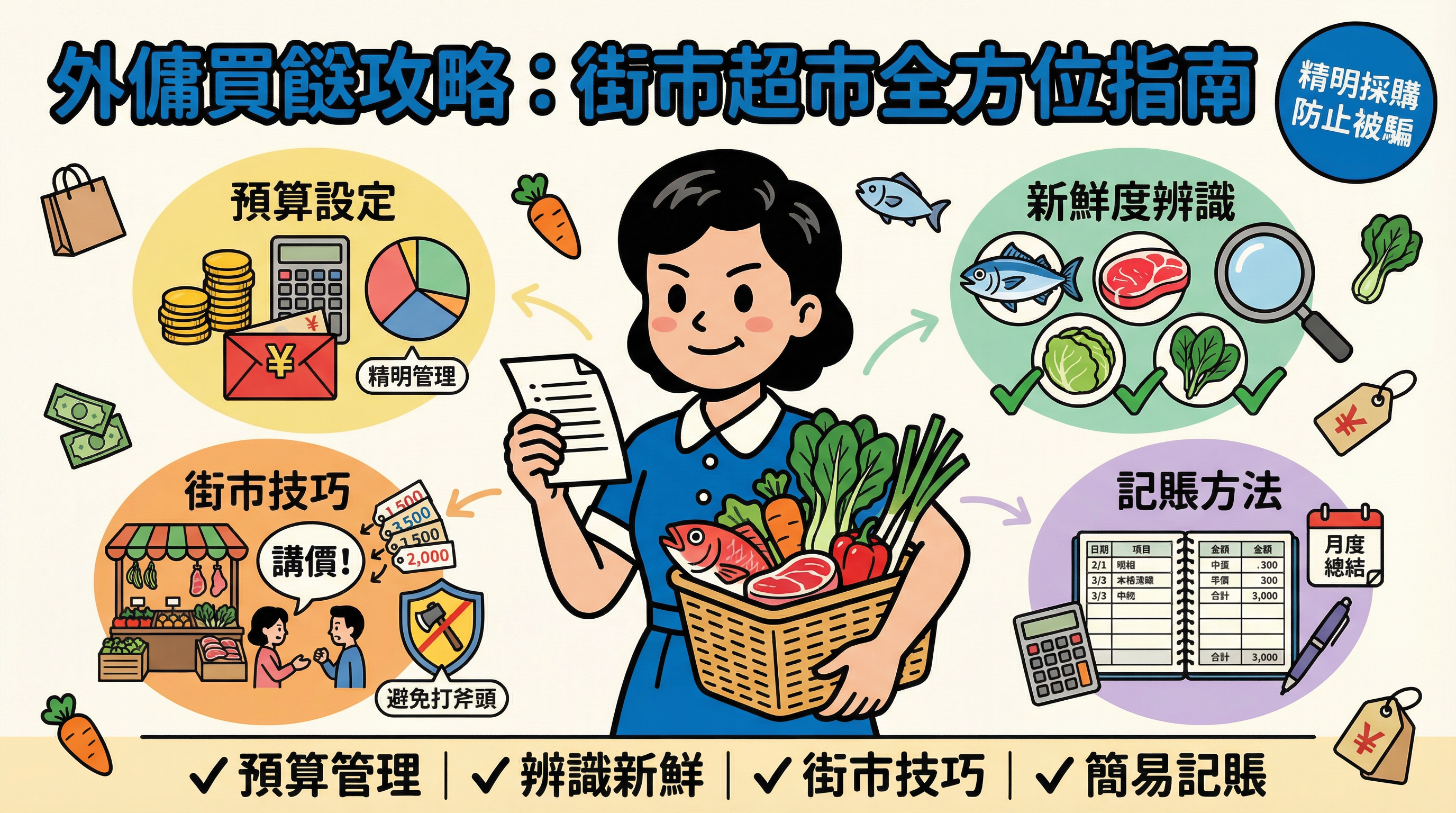 外傭買餸攻略：街市 vs 超市？分辨肉類新鮮度與簡易記賬法