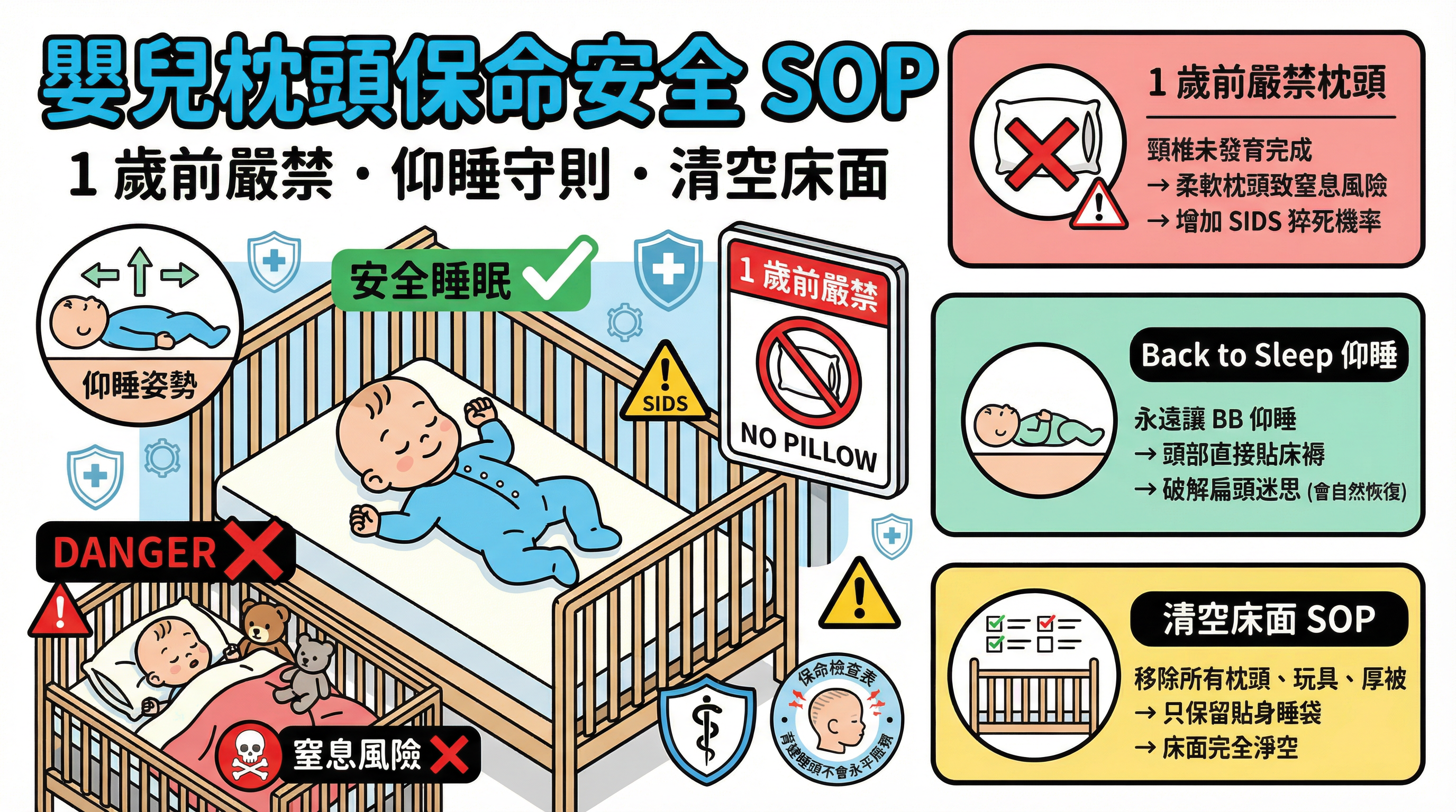 嬰兒枕頭是致命殺手？教外傭破解扁頭迷思與「清空床面」安全 SOP