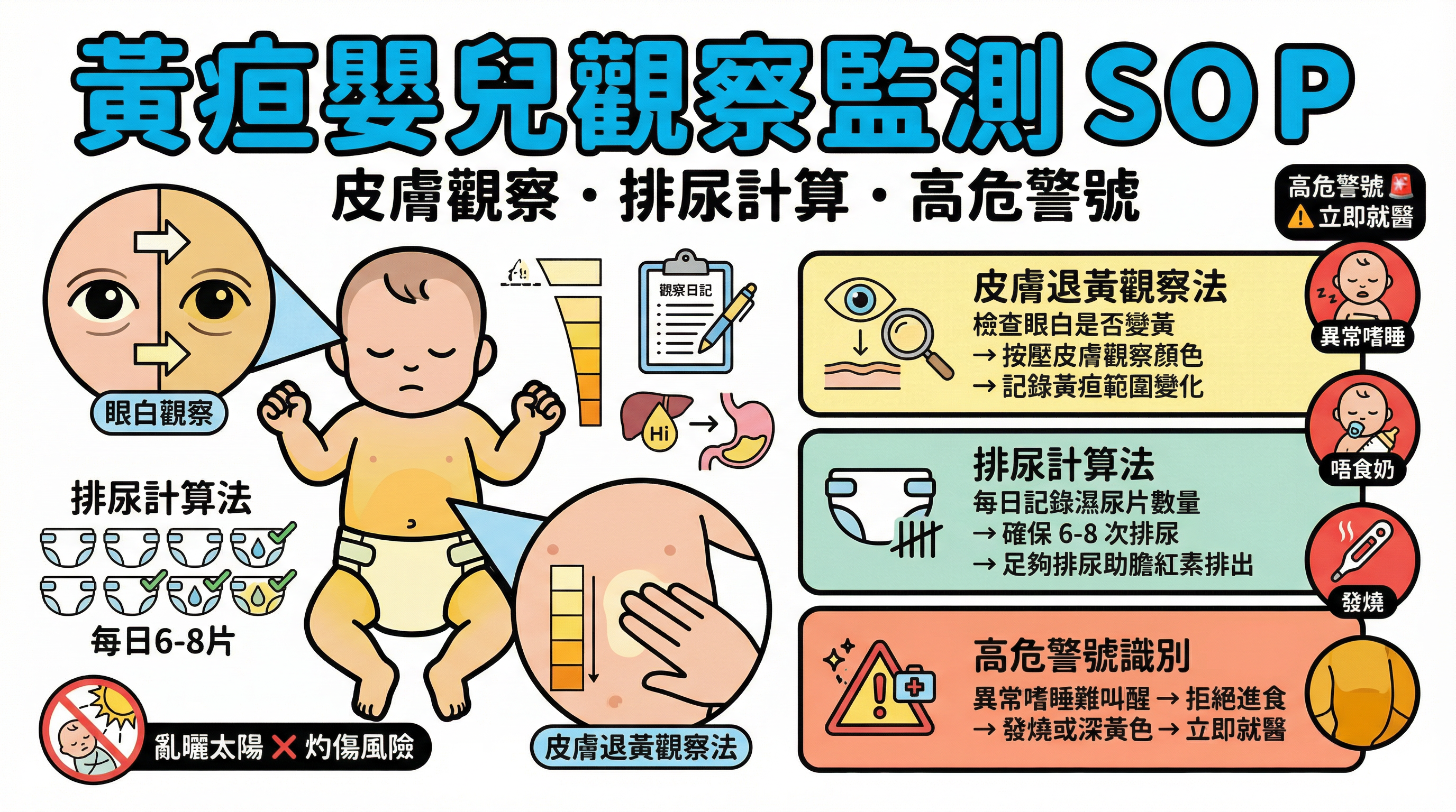 黃疸嬰兒嗜睡唔食奶？教外傭觀察皮膚退黃指標、排尿計算法與高危警號