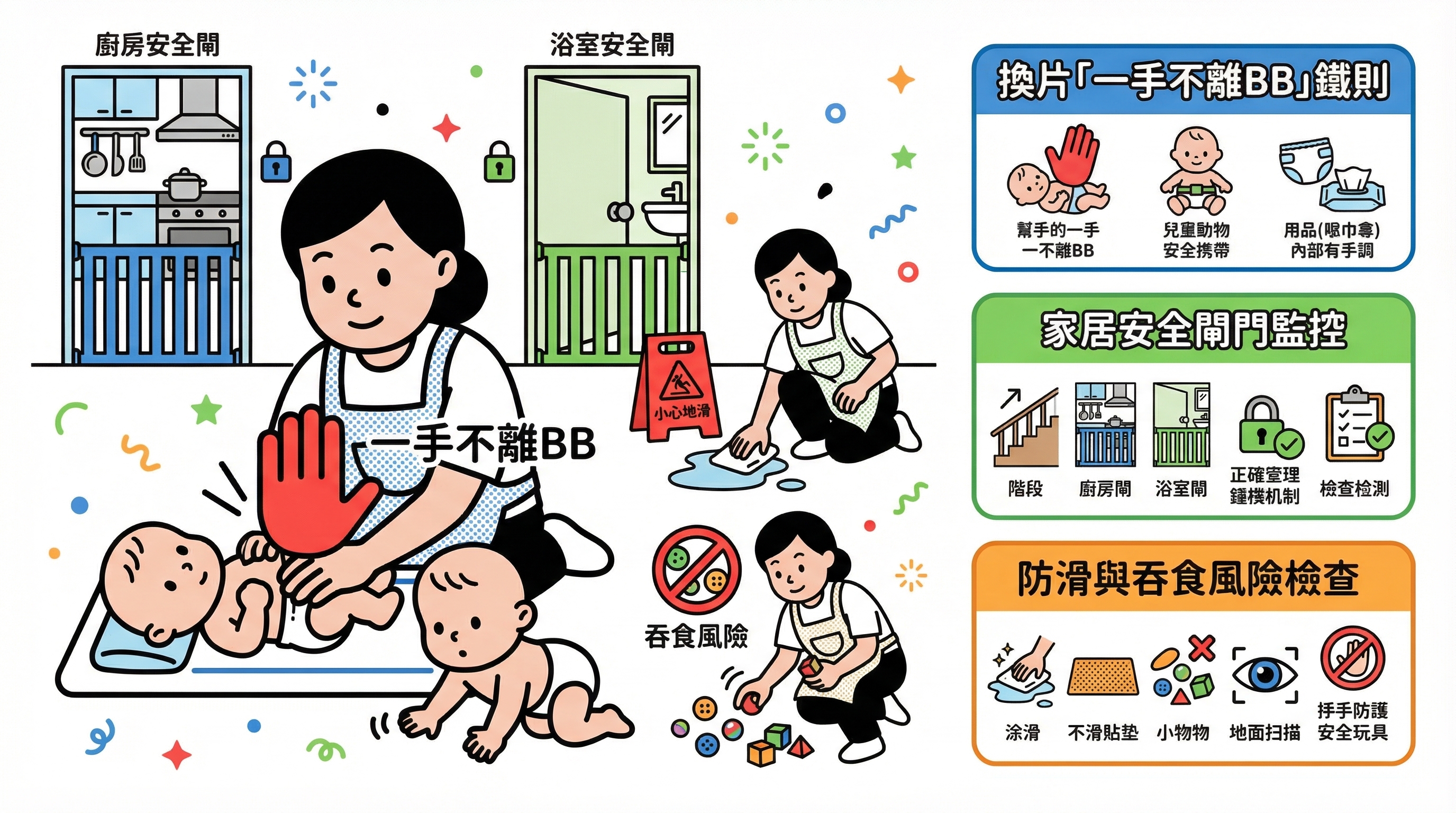 嬰兒防跌死角全搜捕！教外傭換片「一手不離 BB」與家居安全閘門 SOP