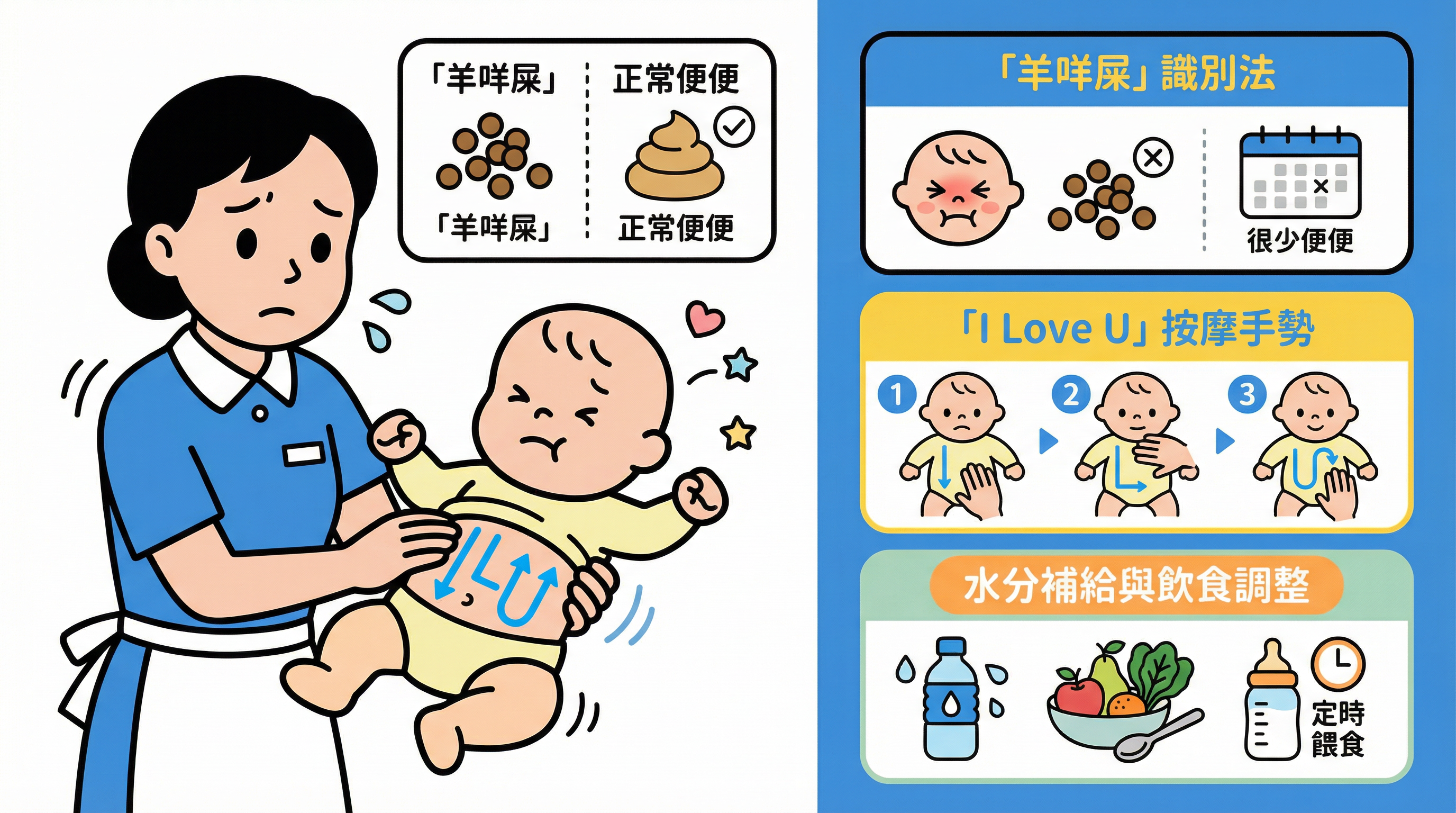 嬰兒便秘唔出便便？教外傭識別「羊咩屎」、按摩手勢與水分補給 SOP