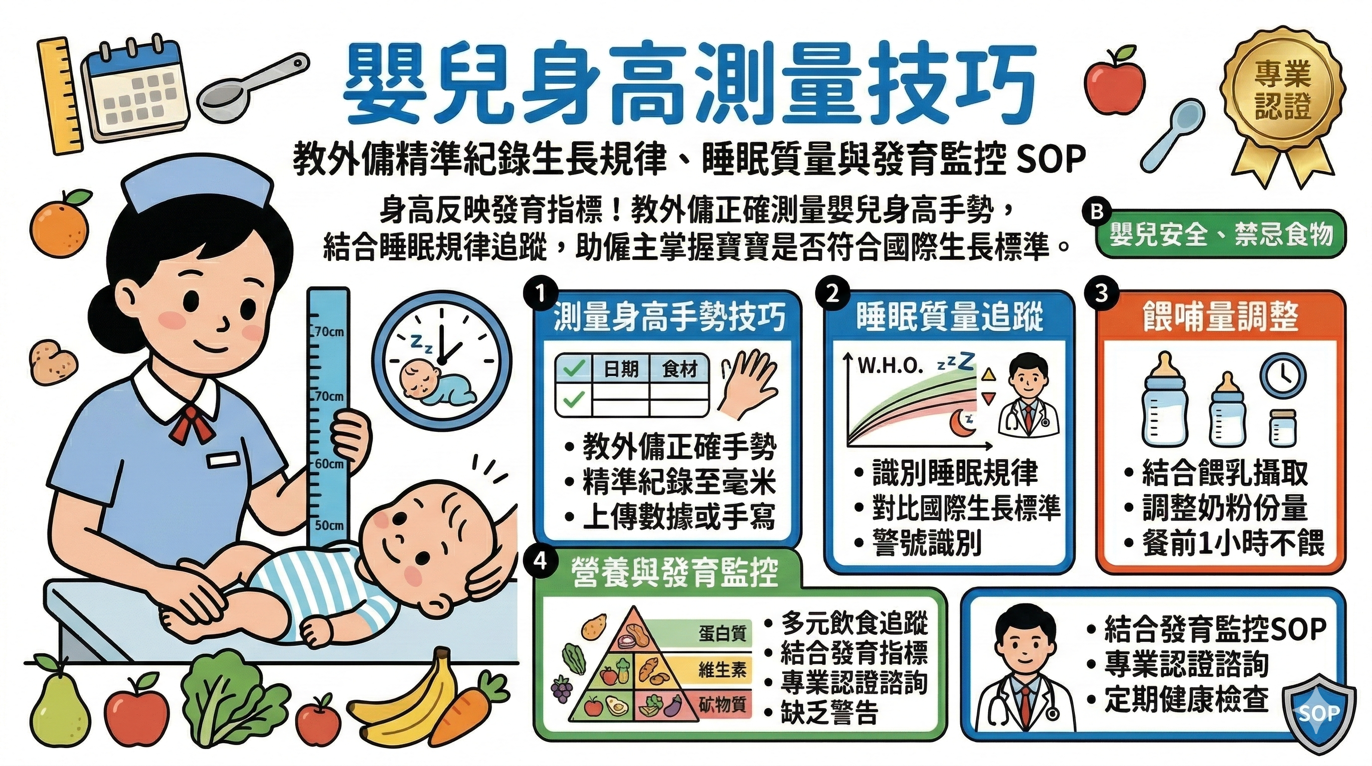 嬰兒身高測量技巧：教外傭精準紀錄生長規律、睡眠質量與發育監控 SOP