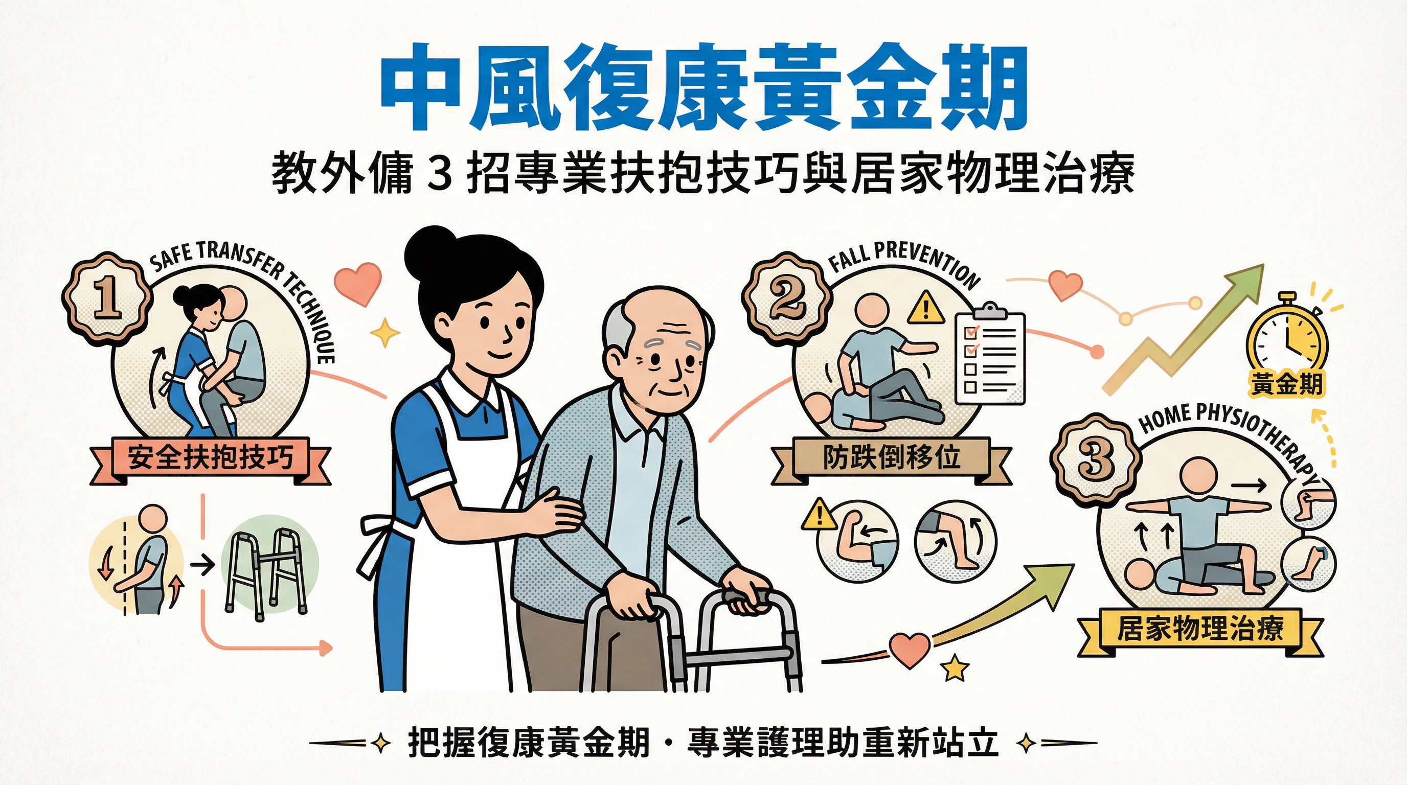 中風復康黃金期：教外傭 3 招專業扶抱技巧與居家物理治療