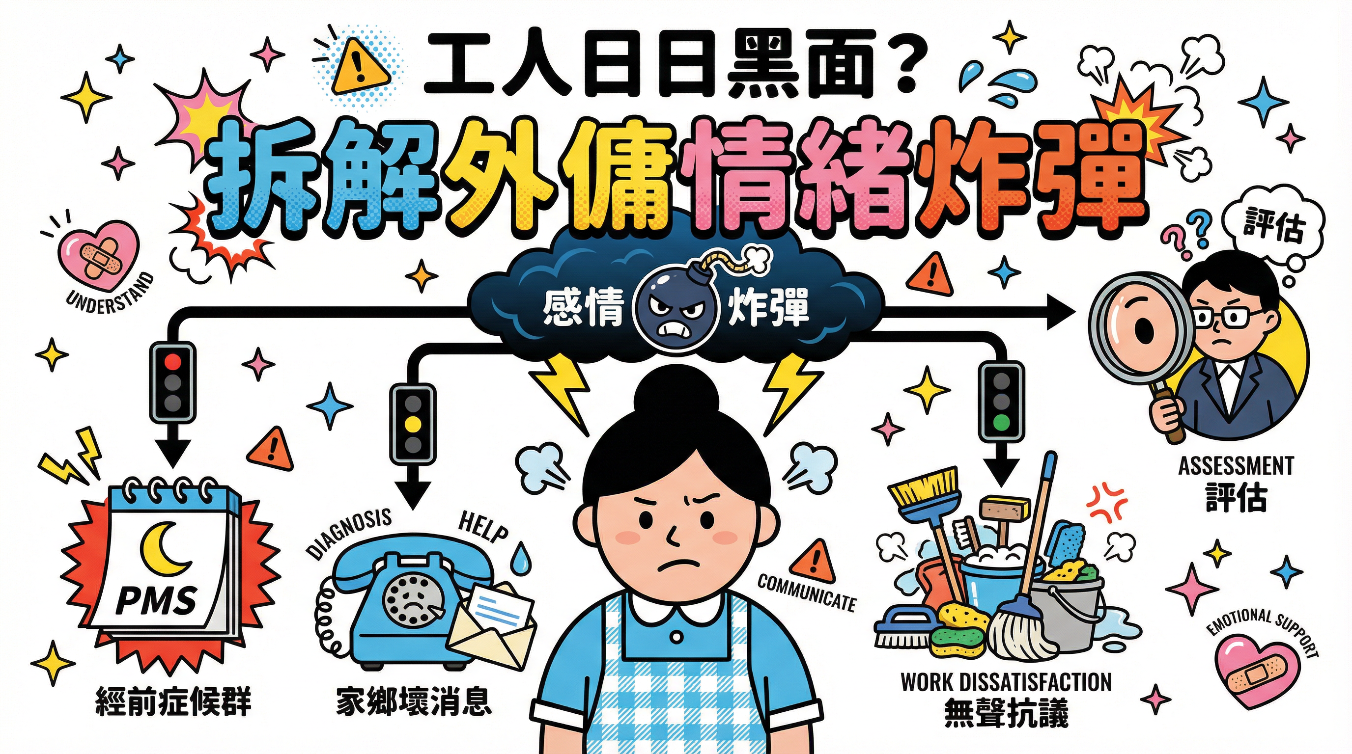 工人日日黑面？拆解 外傭情緒 炸彈：分辨 PMS、家事與無聲抗議