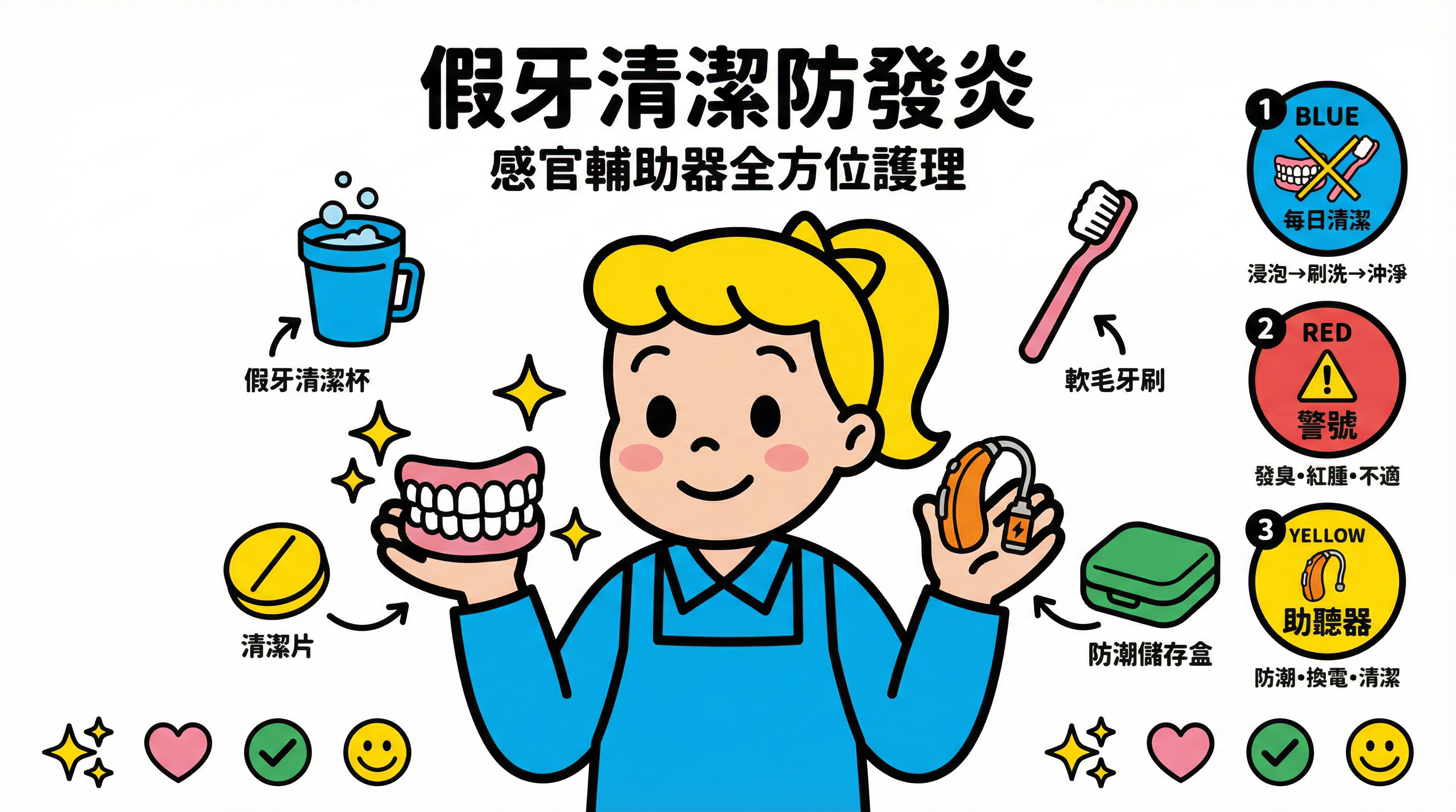 假牙清潔不當易發炎？外傭必學假牙保養與助聽器維護全攻略