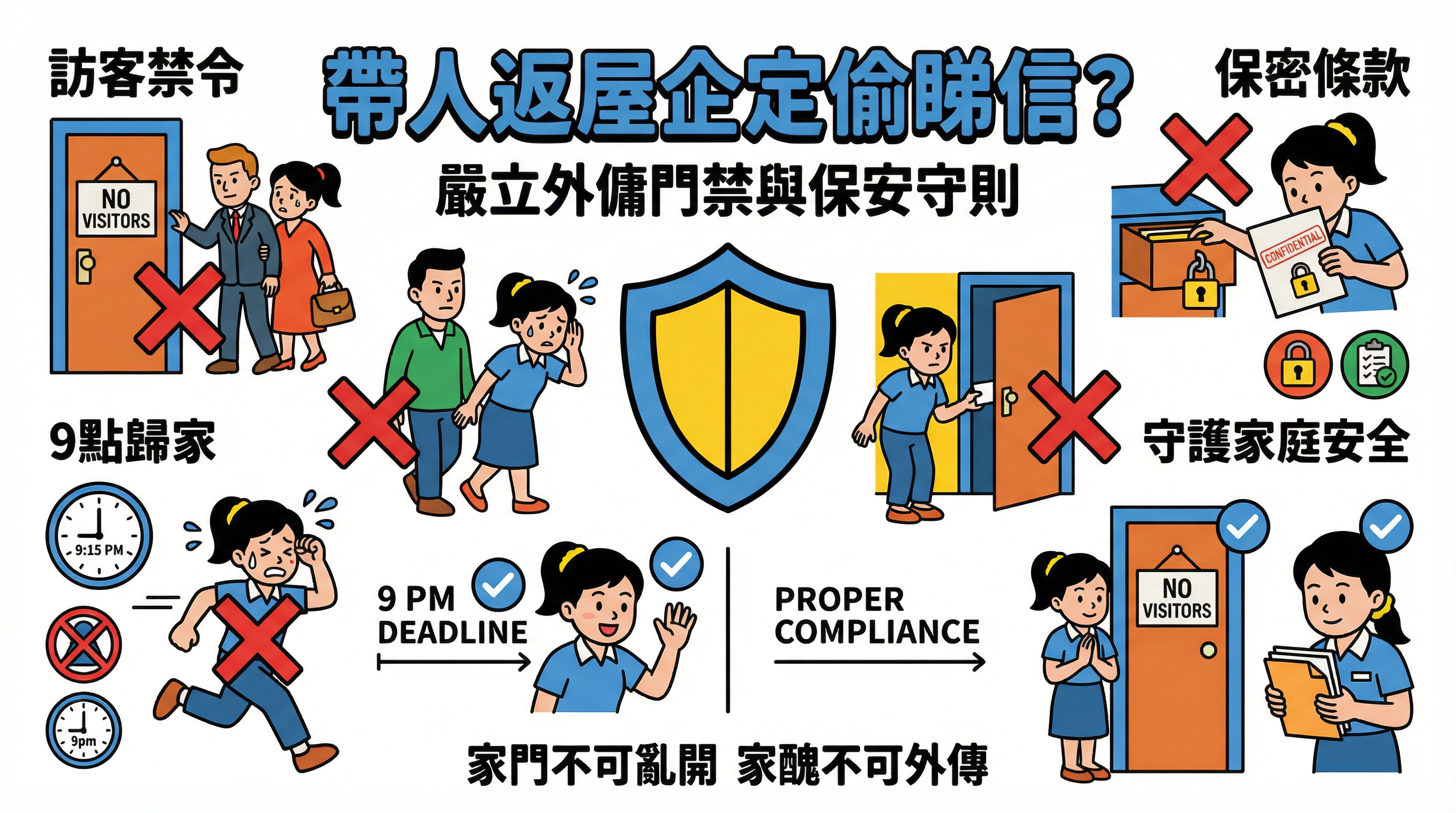 帶人返屋企定偷睇信？嚴立 外傭門禁：訪客限制、9點歸家與保密