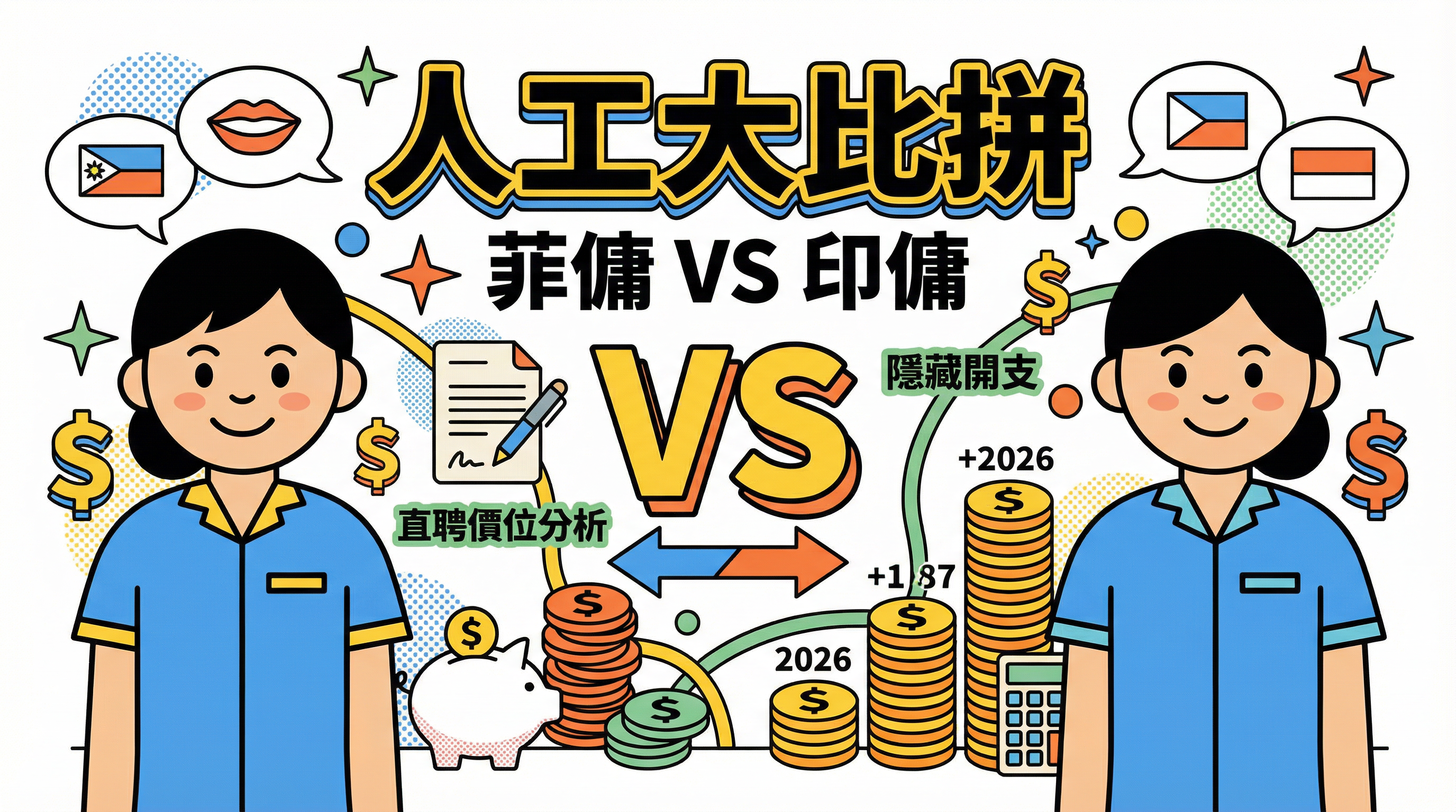 菲傭印傭人工分別 2026｜邊個叫價更貴？直聘中介費與溢價大比拼