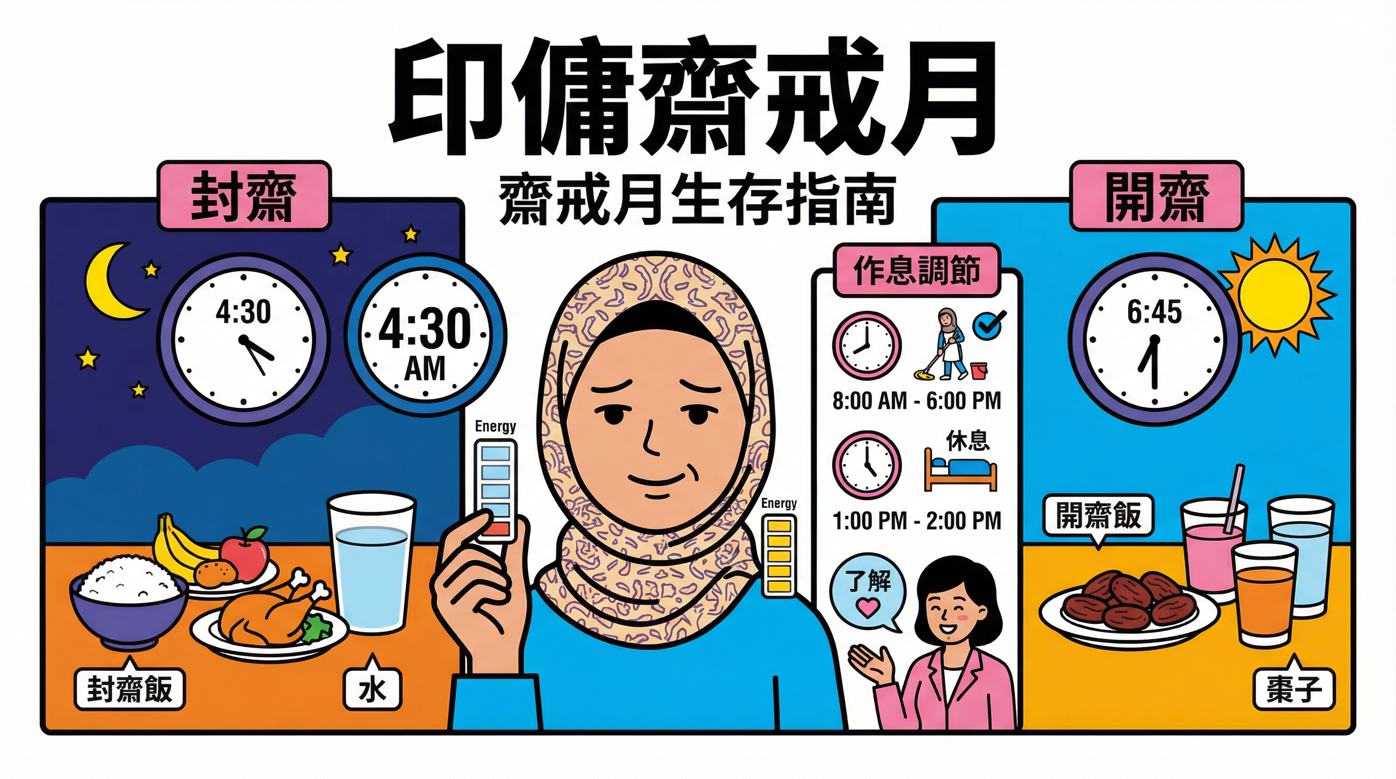 沒力氣定博炒？印傭齋戒月生存指南：作息安排與體力調節