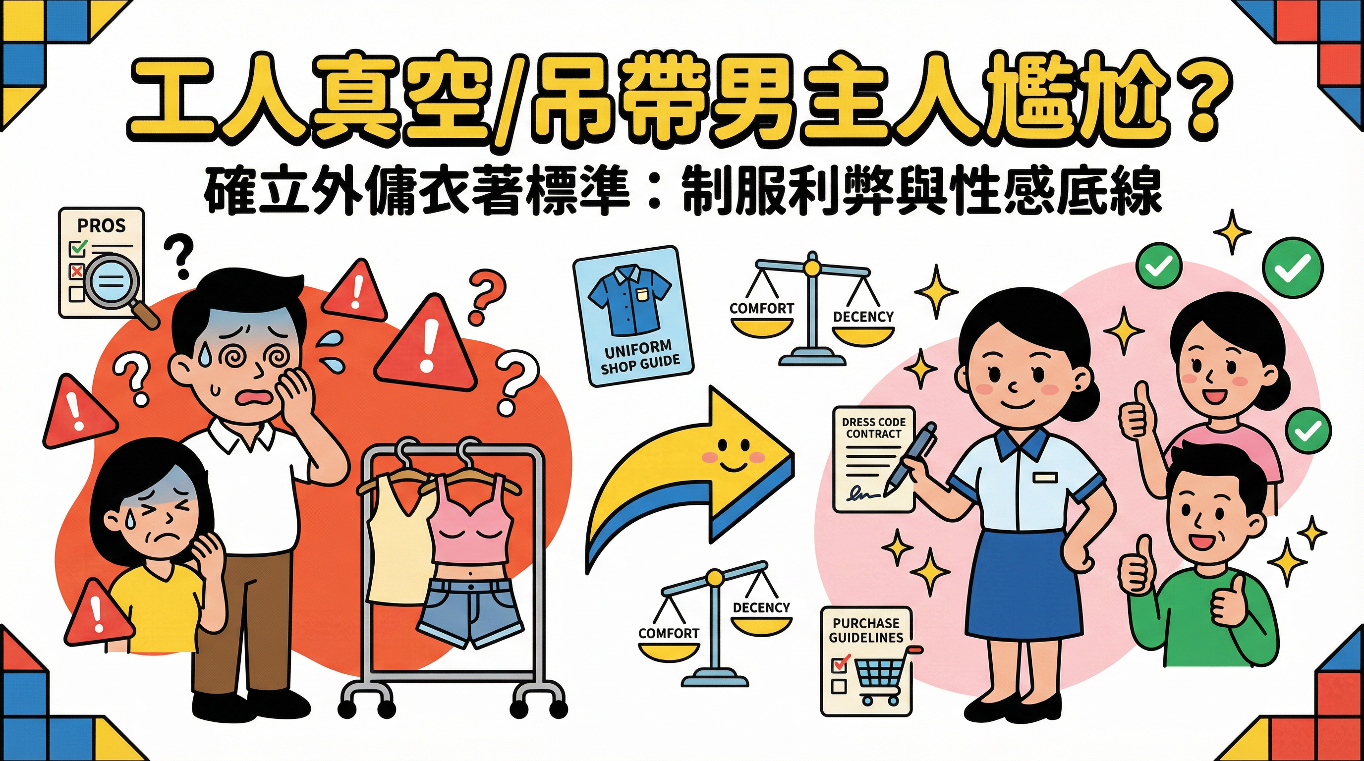 工人真空/吊帶男主人尷尬？確立外傭衣著標準：制服利弊與性感底線