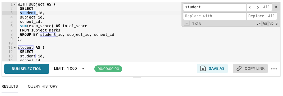 sql search