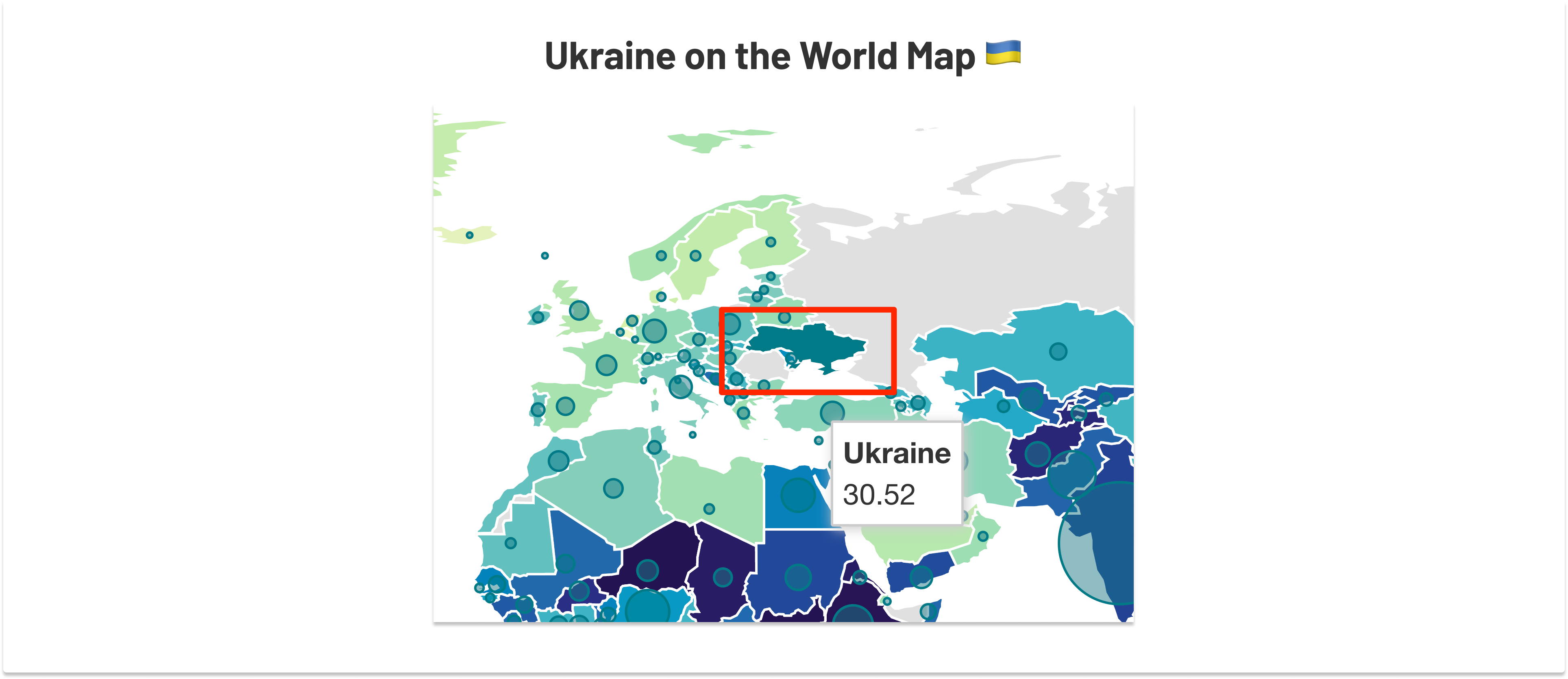 Ukraine on the World Map