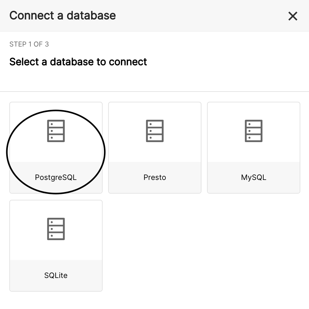 connect database superset