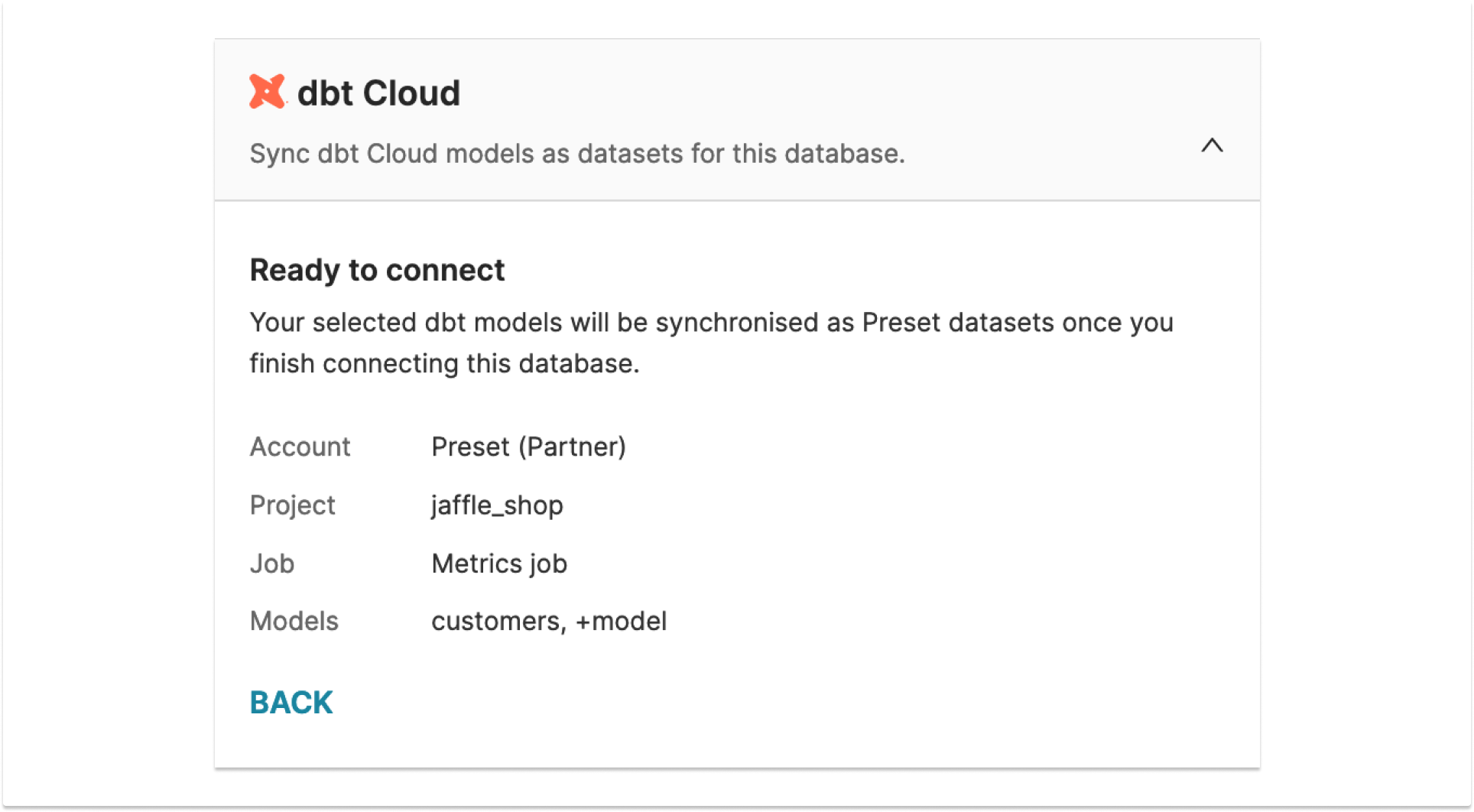 dbt Cloud - confirmation