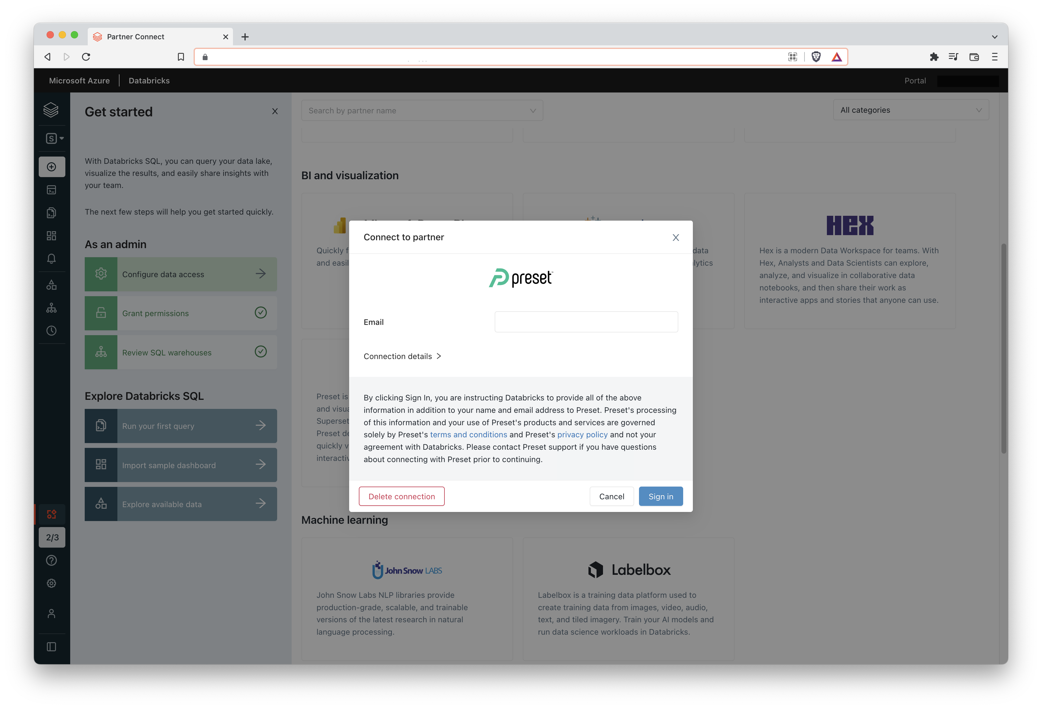 Databricks Preset Handoff