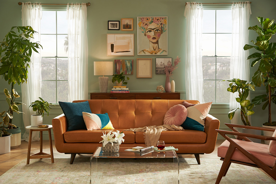 5 Tips for Styling Around Your Leather Couch | Joybird, image size:1920x720